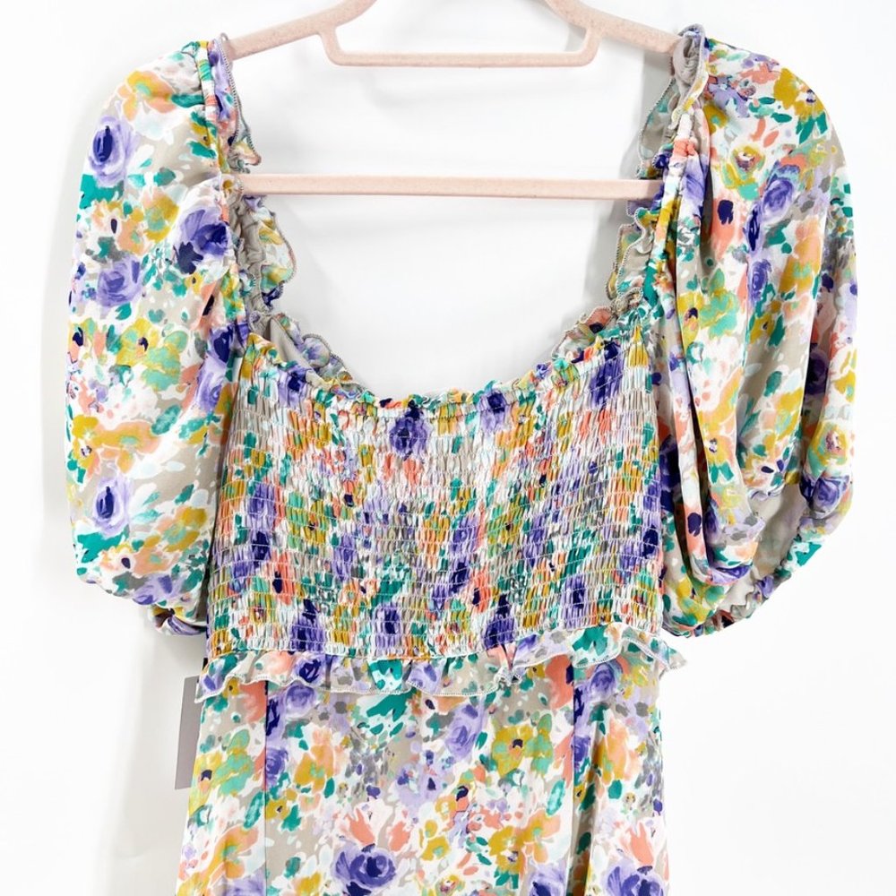 Astr the label BALLOON SLEEVE SWEETHEART FLORAL MAXI Dress Size XL NWT - Picture 11 of 16